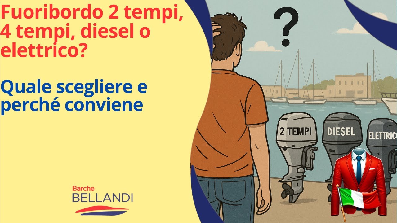 Fuoribordo 2 tempi, 4 tempi, diesel o elettrico? Quale scegliere e perché conviene