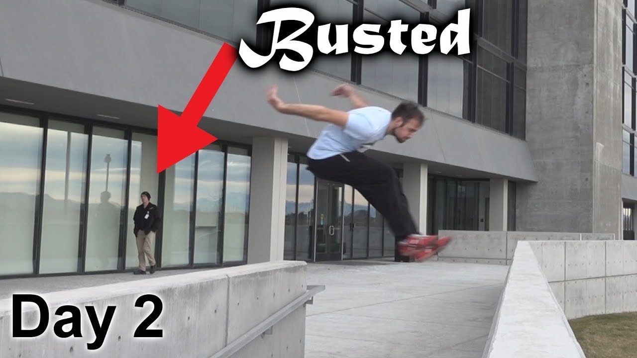 Pimp Flips - Busted By Security - 30 Day Parkour Challenge Day 2