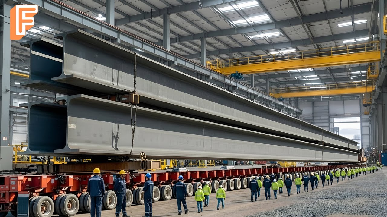 How Giant I-Beams Are Made From Recycled Iron Inside Massive Steel Factory