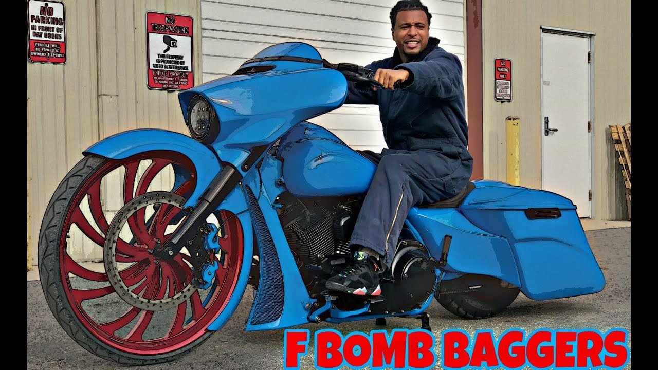 CUSTOM F BOMB BAGGERS ON 30 INCH WHEELS (AMAZING)