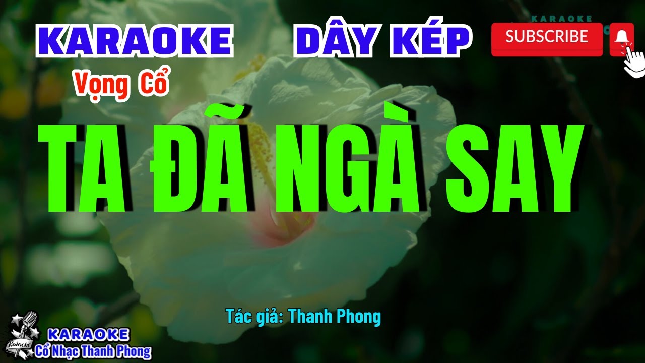 Karaoke Vọng Cổ Ta Đã Ngà Say Dây Kép | Rất Hay