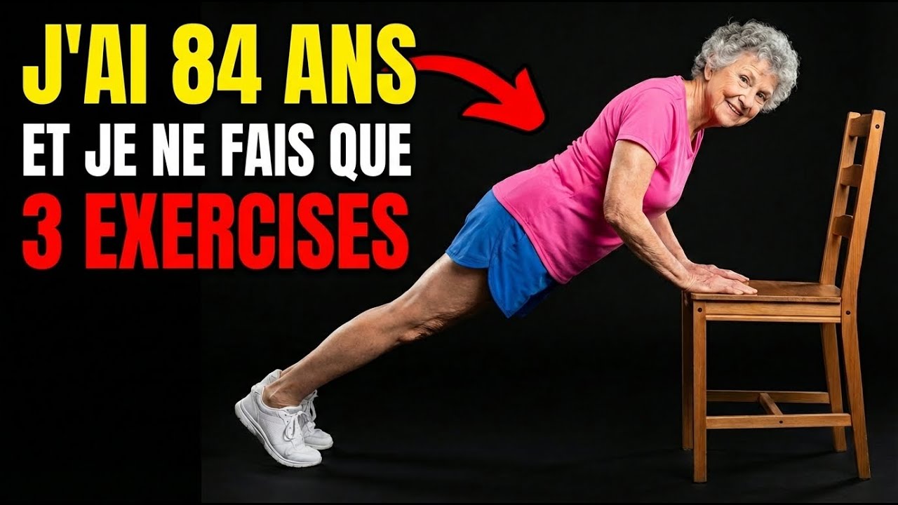 Après 60 Ans, Ces 3 Exercices Sur Chaise Décident de Votre Force et de Votre Longévité