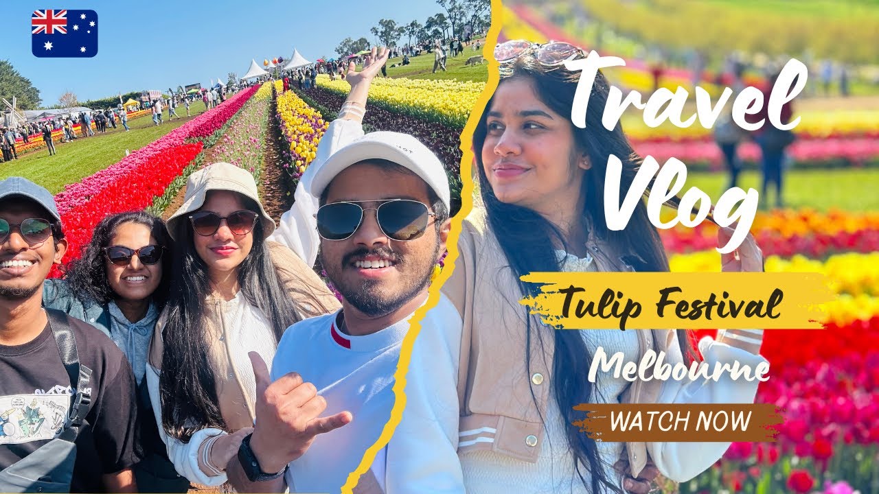 Tulip Festival in Australia🇦🇺🌷|මෙහෙමත් ලස්සන මල් වත්තක්😍|Travel Vlog👩🏻‍🤝‍👨🏼| #vlog #dayinmylife