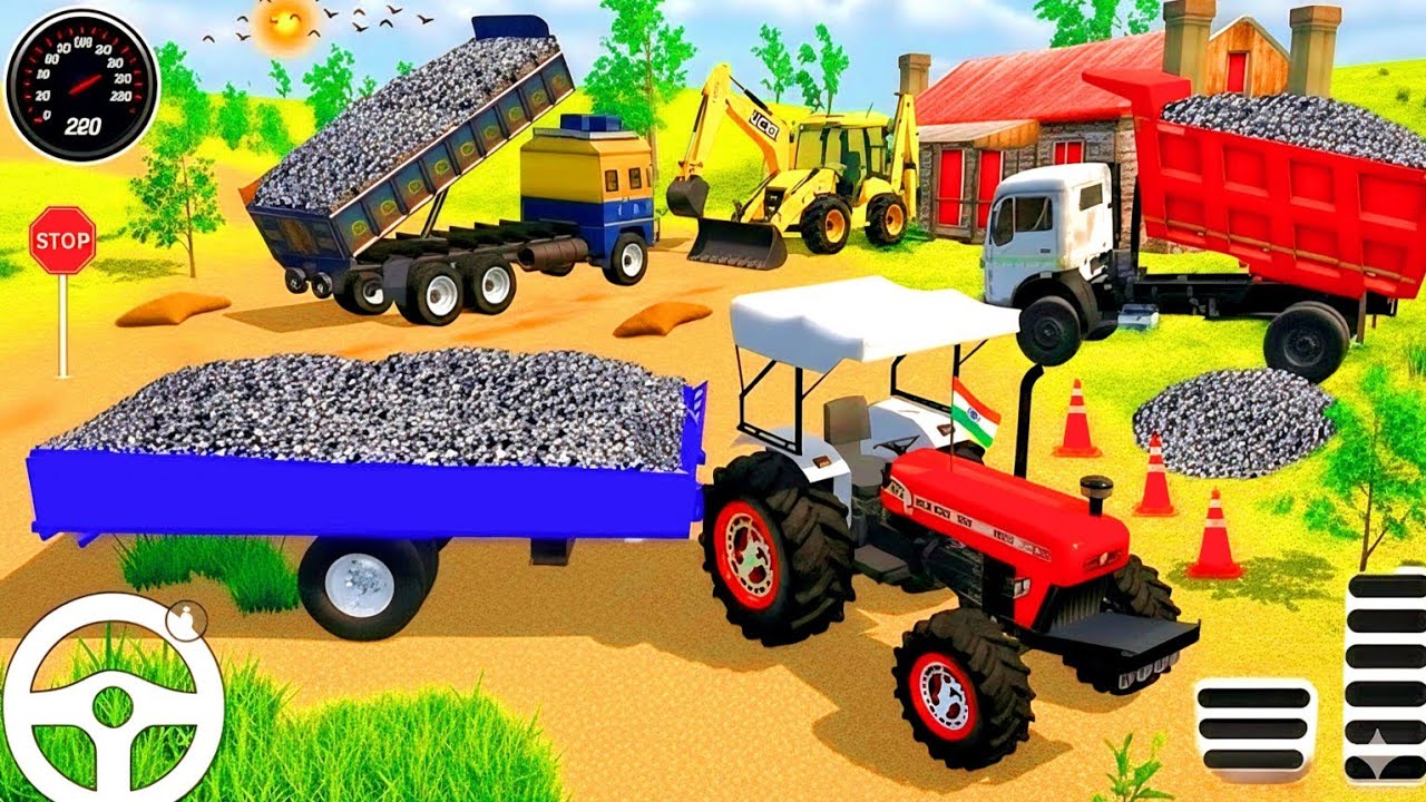 🔴Drive jcb and uploading🪨 stone from dumper | Indian vehicles simulator 3d