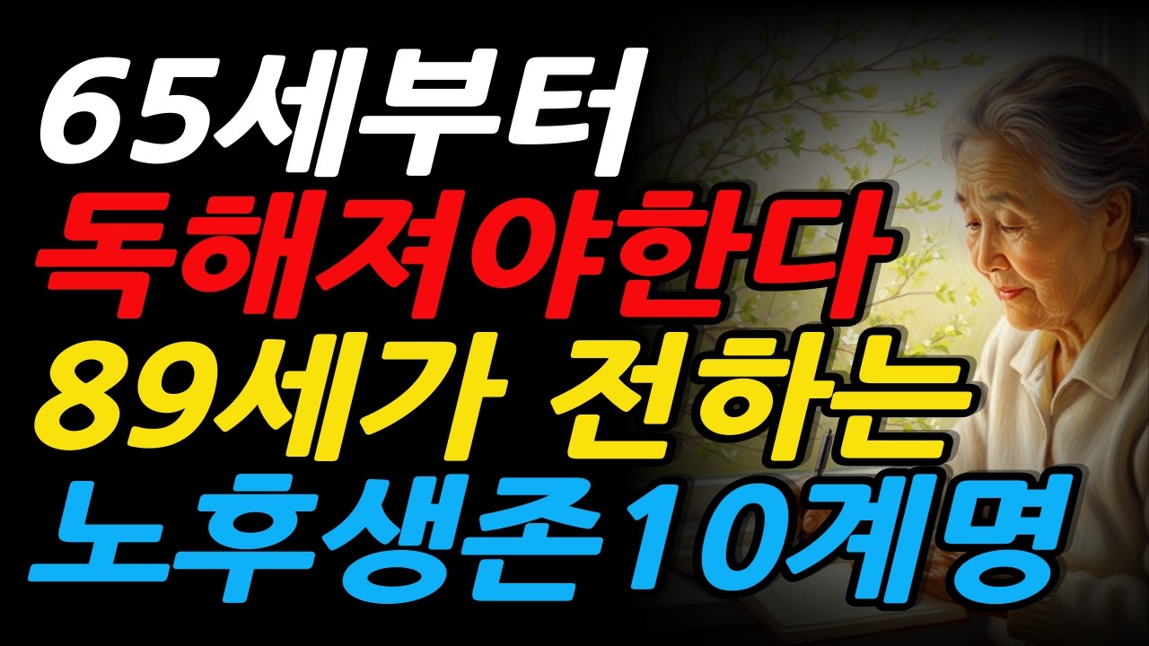 65세부터 독해져야 한다, 노후를 지킨 사람들의 공통점/노후준비/노후지혜/삶의태도/인생의미/노후관리/노후품격/삶의의미