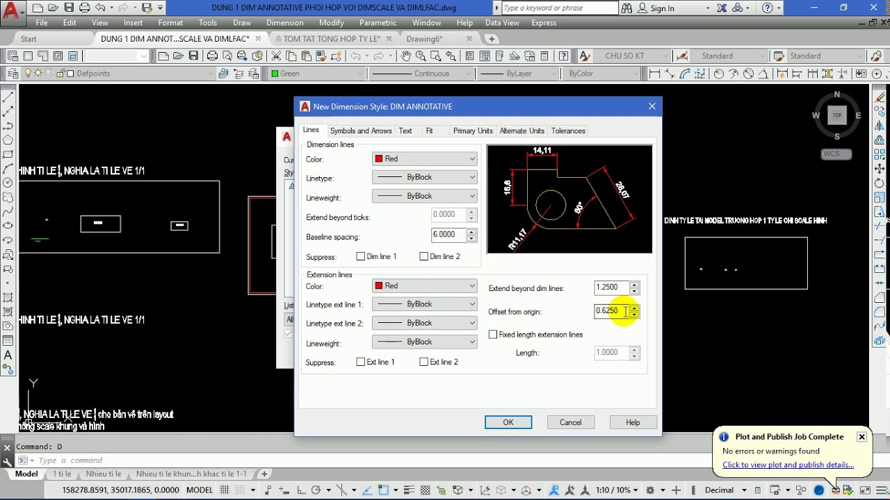 CHỈ CẦN 1 KIỂU DIM ANNOTATIVE ĐỂ GHI KÍCH THƯỚC CHO TẤT CẢ TÌNH HUỐNG TỶ LỆ TẠI MODEL VÀ LAYOUT