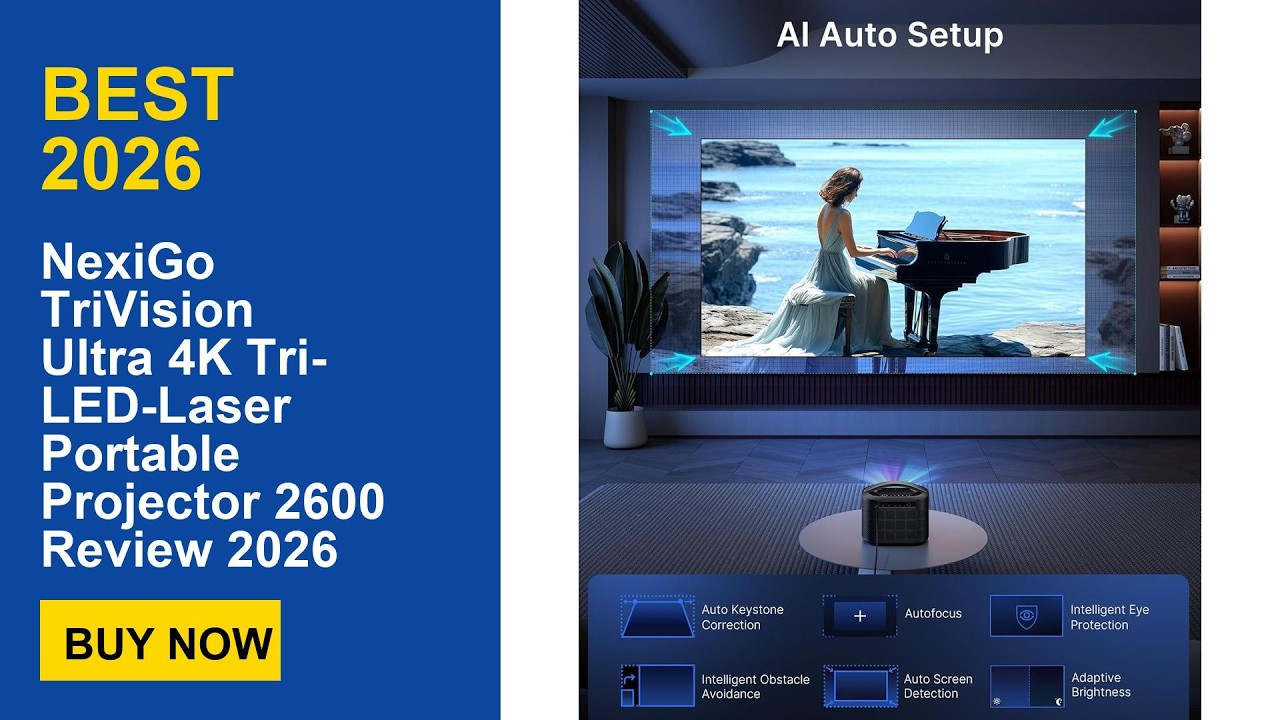 NexiGo TriVision Ultra 4K Tri-LED-Laser Portable Projector 2600 Review 2026