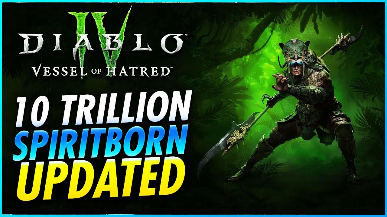 NEW Best Spiritborn Build Updated! Trillions of Damage - Diablo 4 Vessel of Hatred Guide