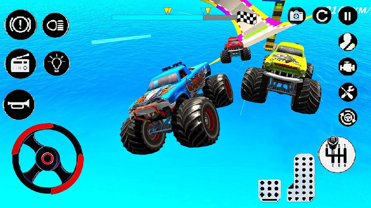 Monster Truck Madness 😨 - Mega Ramp Impossible Driving - Extreme Stunt - Android Gameplay 