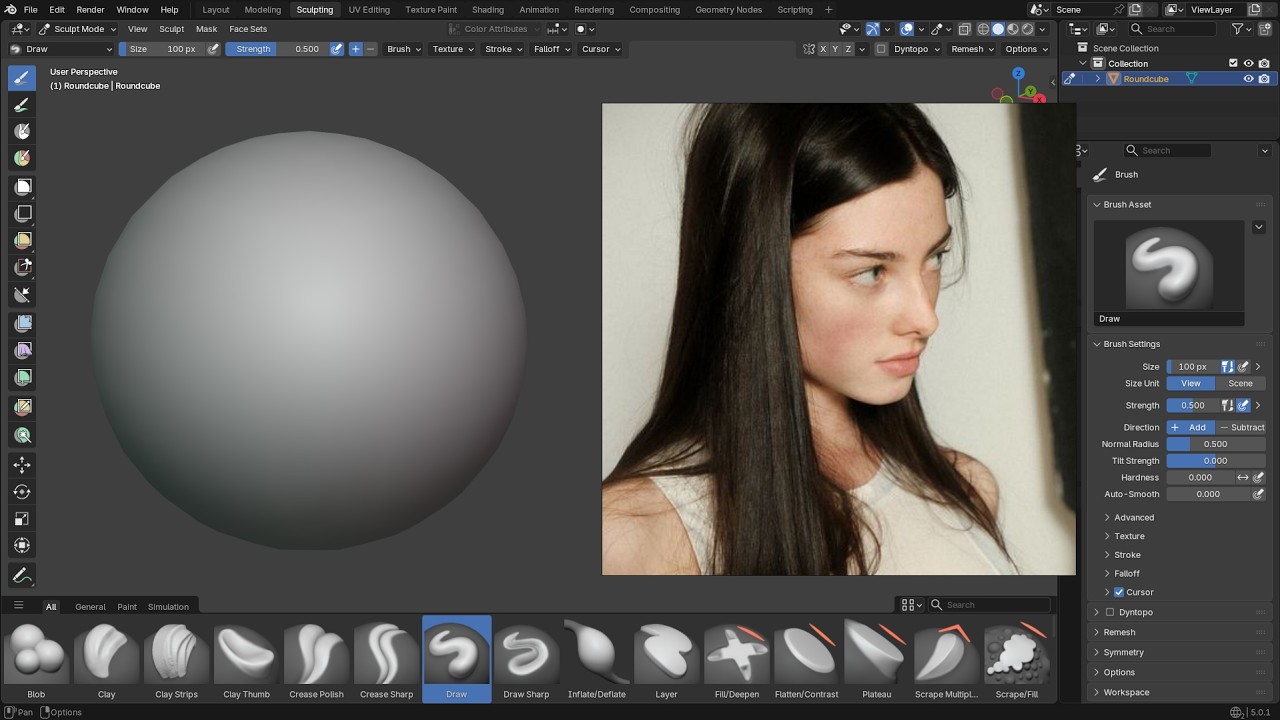 Sculpting Stylized Portraits In Blender