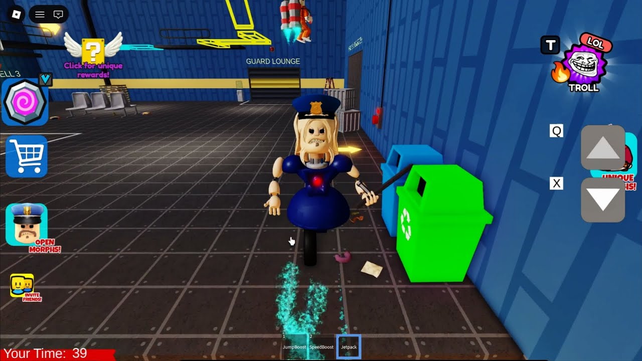 roblox! Police Girl Barry 2 Player                              Prison Escape! roblox! Gameplay