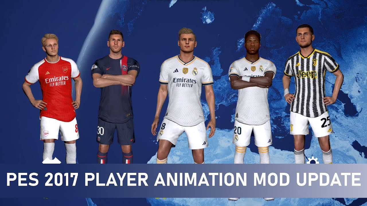 ОБНОВЛЕНИЕ МОДА НА НОВУЮ АНИМАЦИЮ ИГРОКОВ ДЛЯ PES 2017