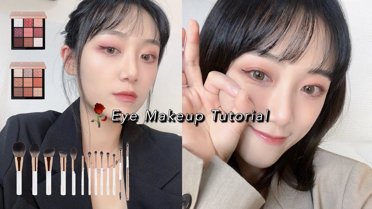 🥀grwm新手眼妝教學：遮黑眼圈淚溝 秋冬眼影盤試色｜eye makeup tutorial｜Rivau Beauty｜多莉gingerdeer