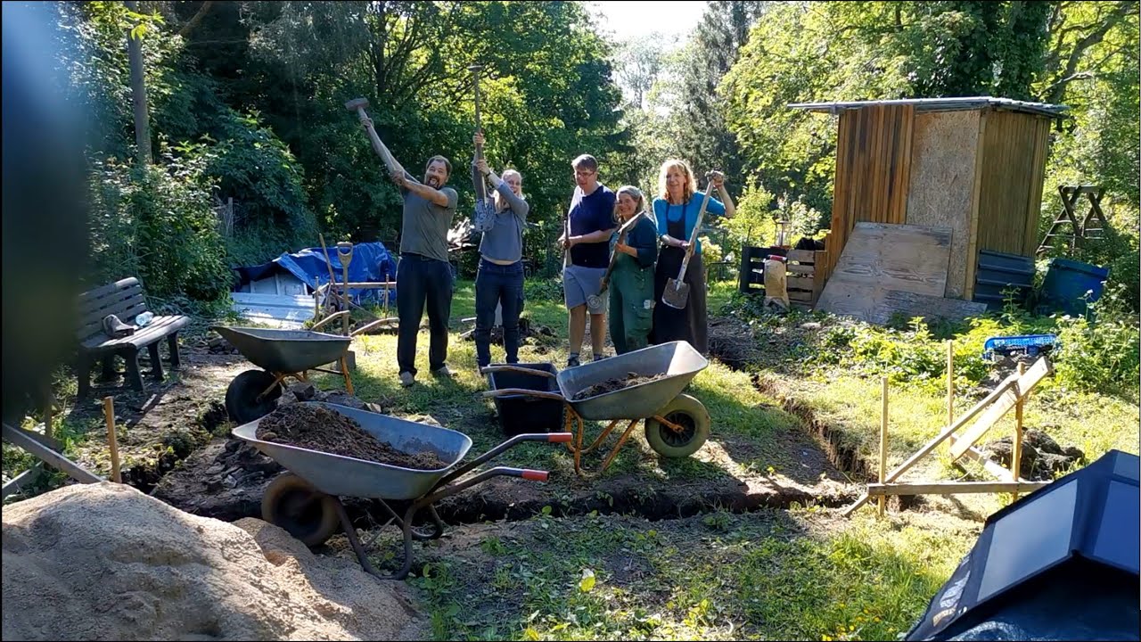 Lifegarten Kiel, Vorbereitungen f&uuml;r das Gew&auml;chshaus Fundament