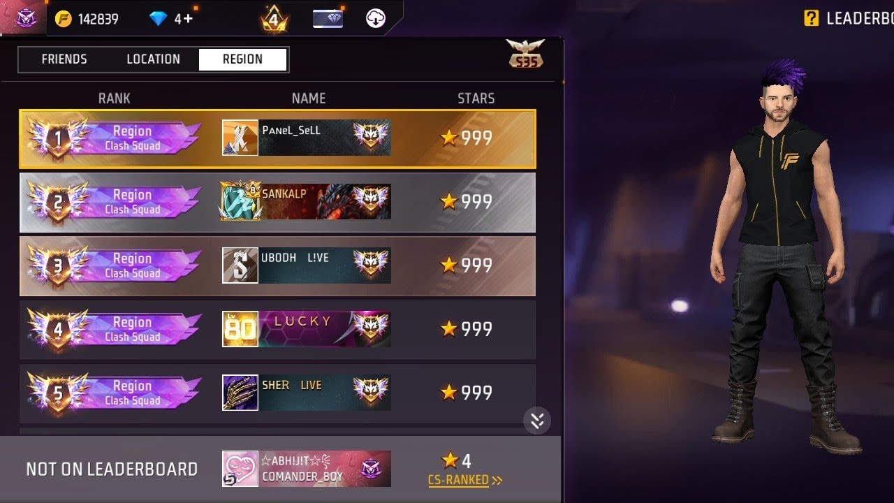 Free fire ranked push live