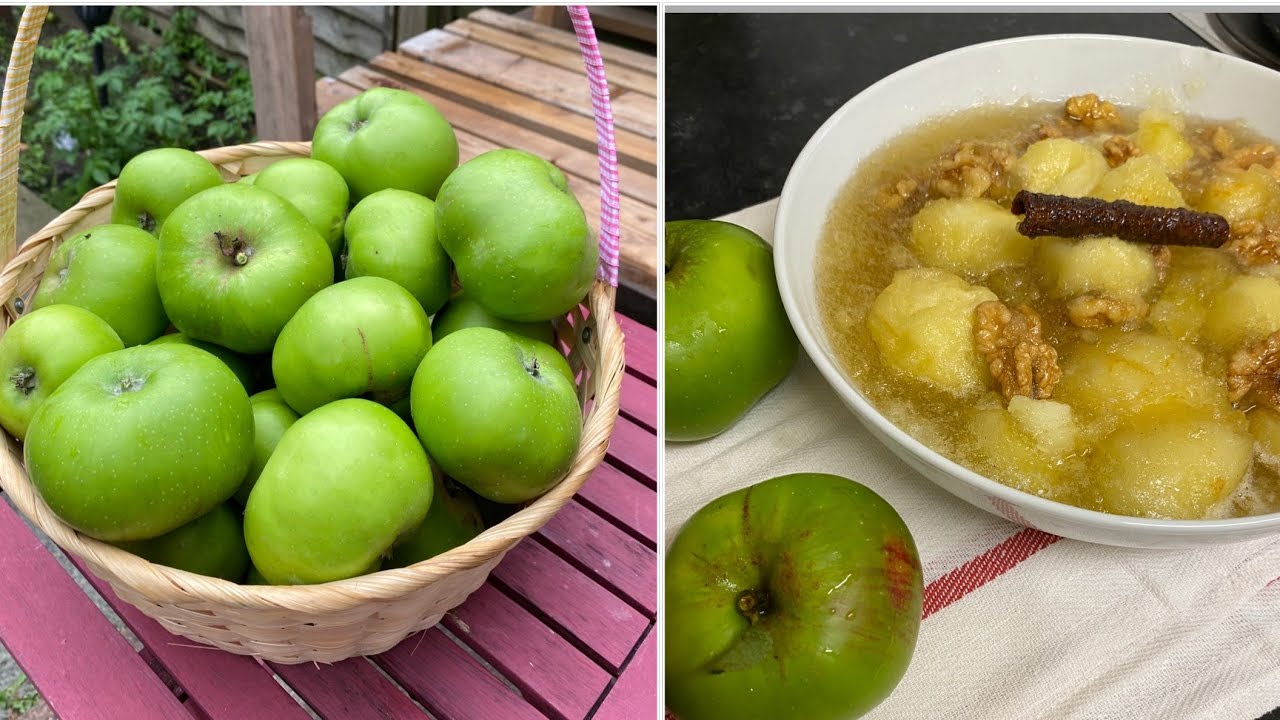 Если у вас есть зеленые яблоки, попробуйте этот сладкий десерт 🍏