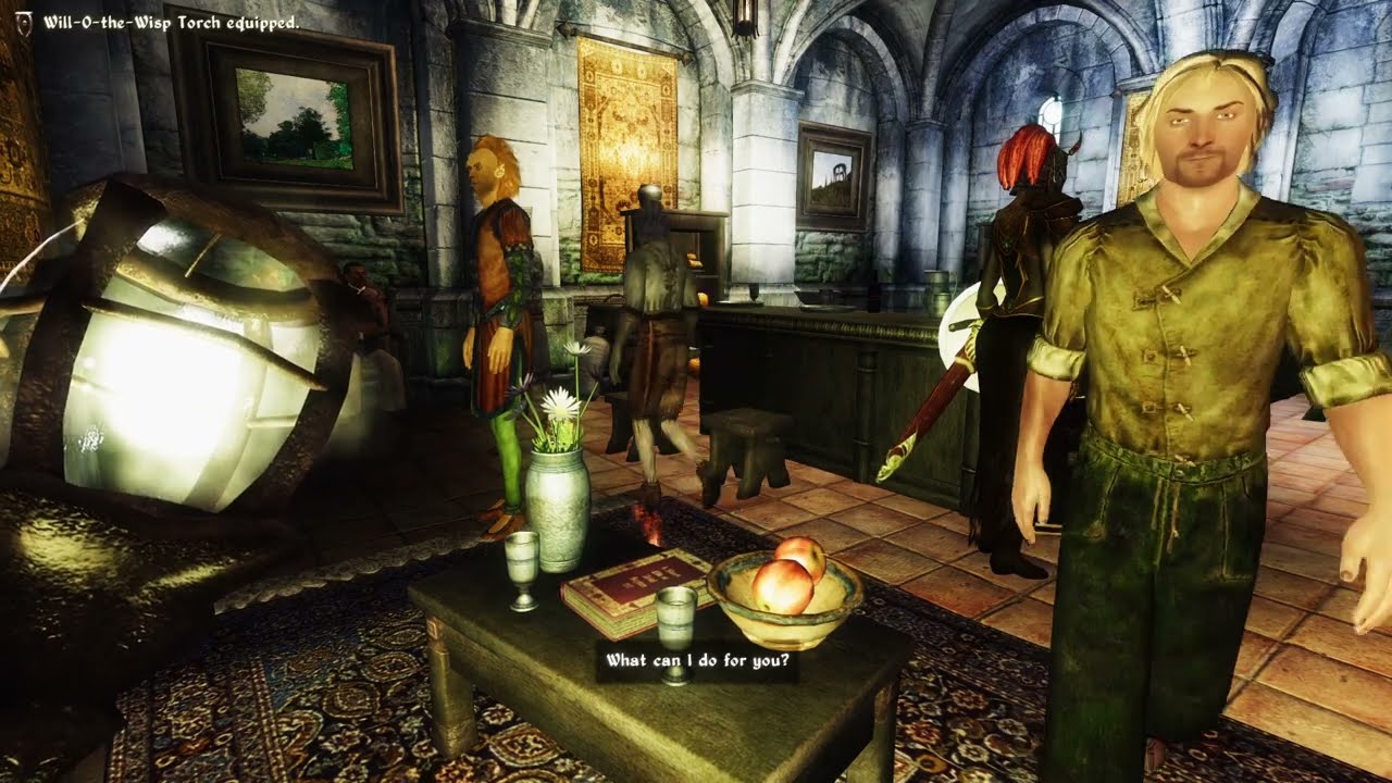 Elder Scrolls Oblivion - NPC Dialogue - Dinner at the Merchant's Inn