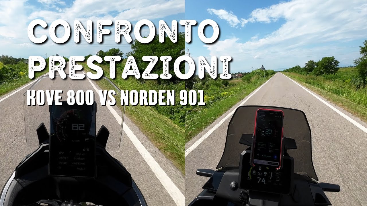 Kove 800 X confronto prestazioni con Norden 901 in una  prova di accelerazione