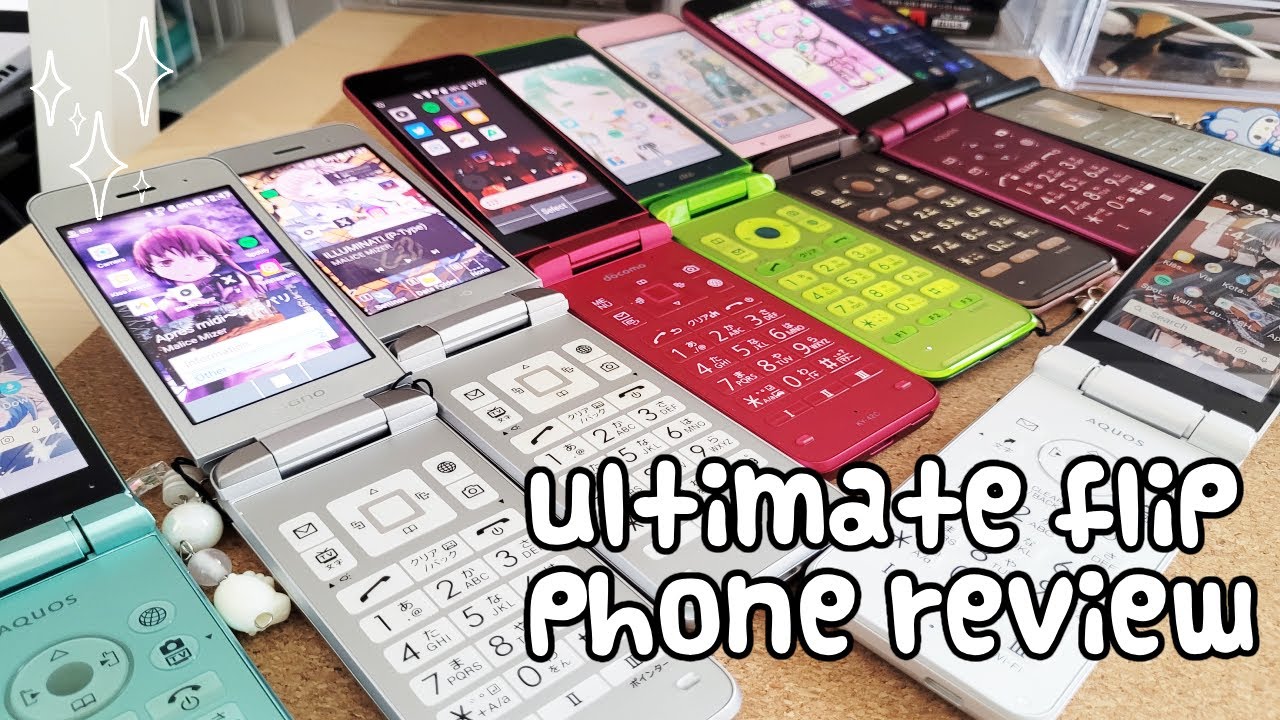 ultimate japanese flip phone review | 6 different phones! kyocera, sharp aqous, and samsung
