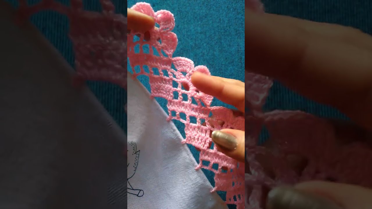 Super fácil de tejer, puntilla en vídeo corto num 108.#parati #crochet #fypシ #arte #tutorial