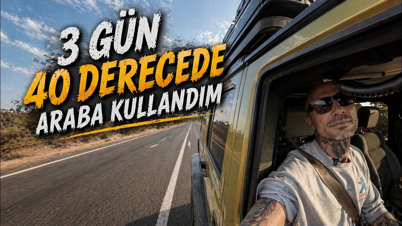 Motor yagi akitan arabada 40 derecede 3 gun yol