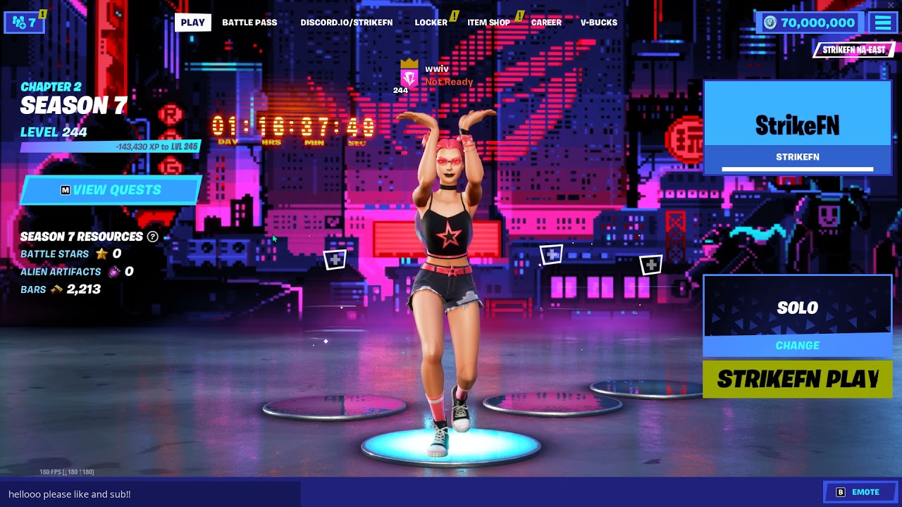 SURF WITCH dancing in lobby for TIktoks!! ( INSANE CUSTOM BACKGROUND! )