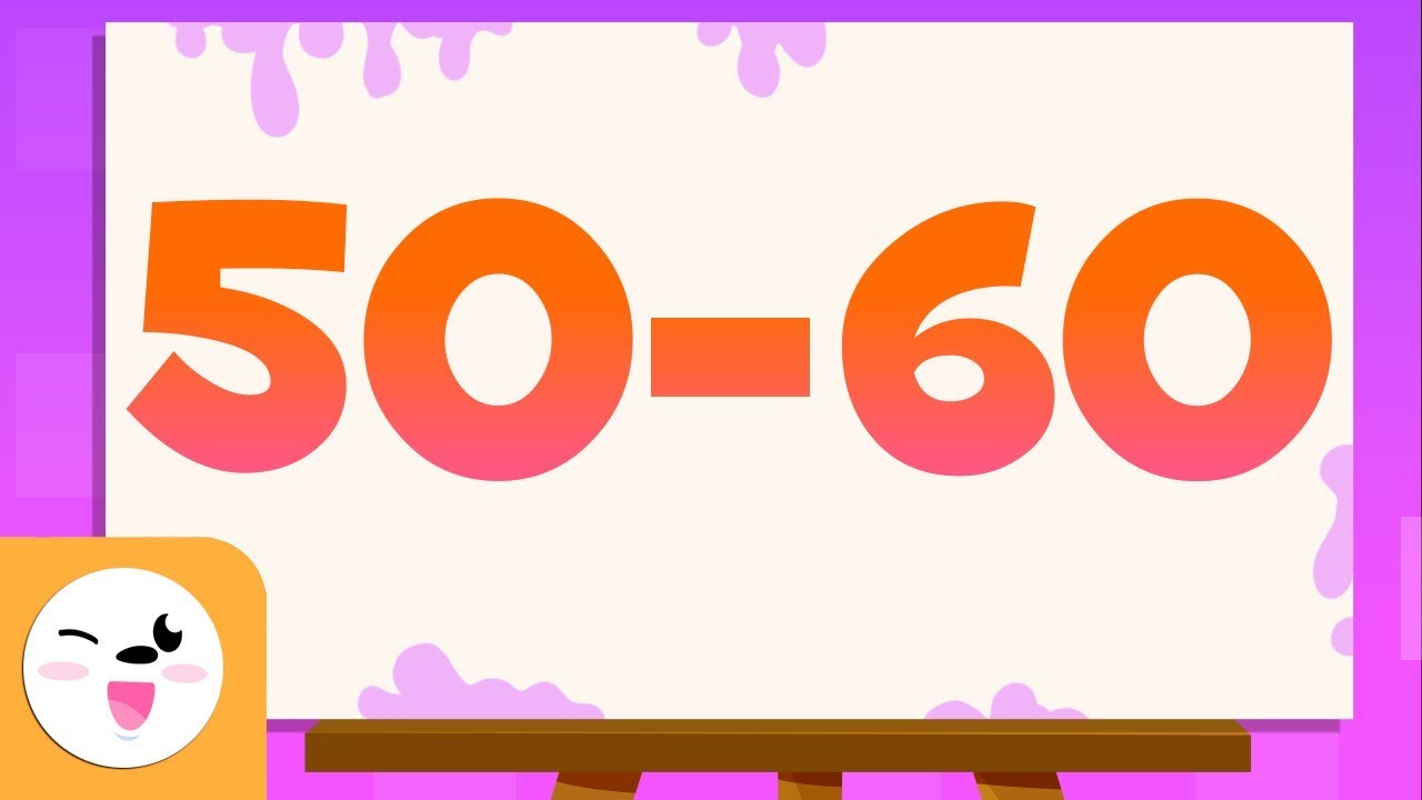 Adivina los números del 50 al 60 - Aprende a escribir y leer los números del 1 al 100