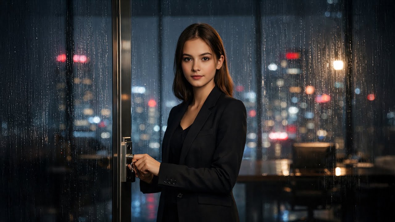 Possessive Boss Locks the Office Door and Tests Your Focus (Rain, Late Night) (ASMR F4M)