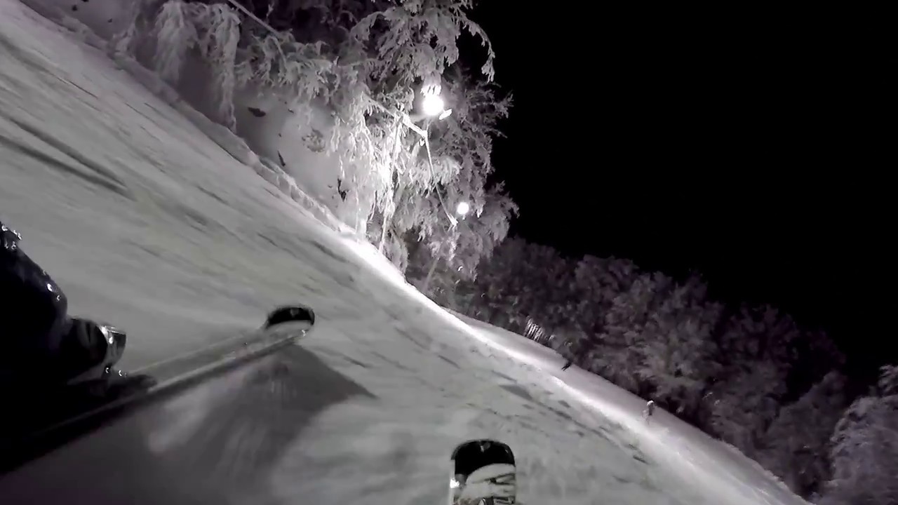 Skiing in Canada - Ski Bromont * Down the Bromont/Quebec slope (boot mount)