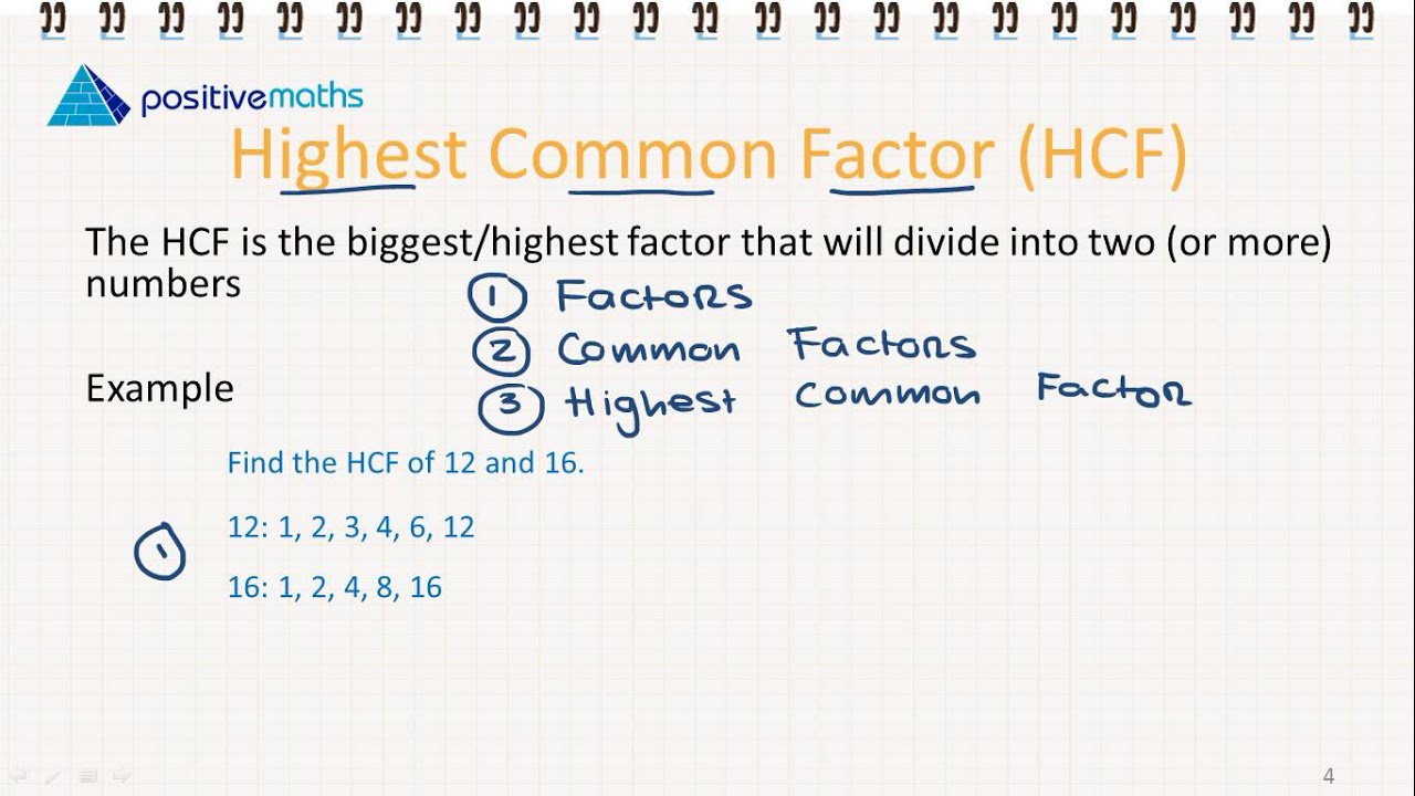 3.1.c Factors and HCF
