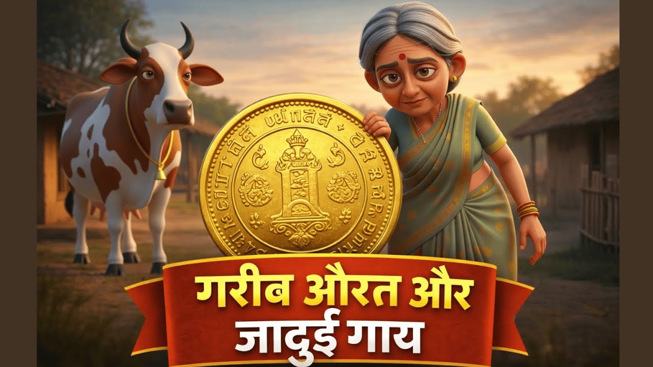 गरीब औरत और जादुई गाय | लालच, भरोसे और सच्चाई की कहानी