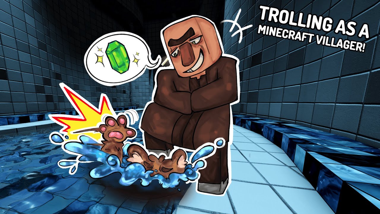 Троллинг в Minecraft Villager в Evade VC пошёл не по плану! | Смешные моменты ROBLOX