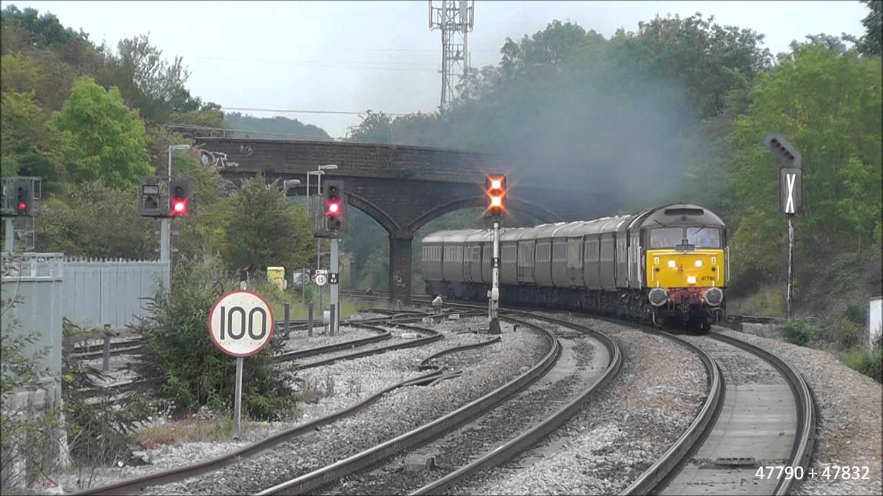 Northern Belle 47790 + 47832 on 1Z21 @ Bristol PW 26/8/11