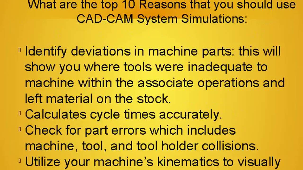 How To Use Top 10 Reasons Why You Should Use CAD-CAM System Simulations To Desire