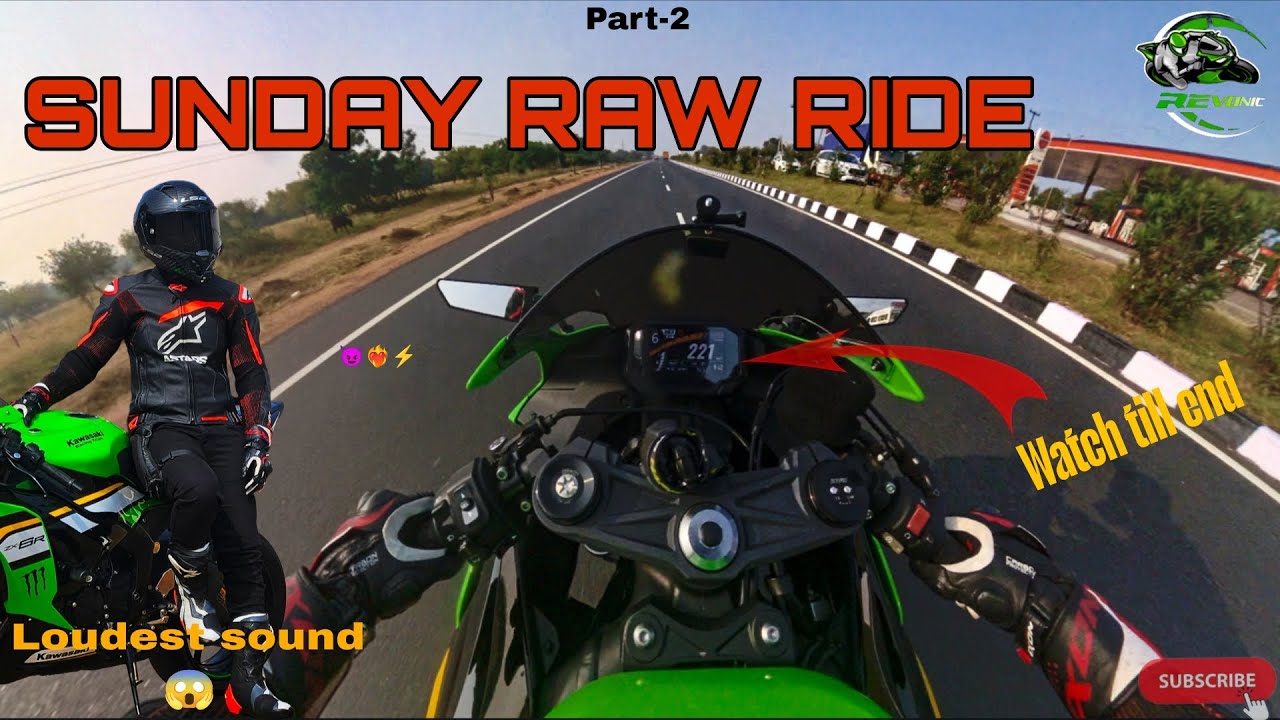 Kawasaki Ninja ZX6R Sunday Raw Ride Inline-4 Sound (Part-2) 