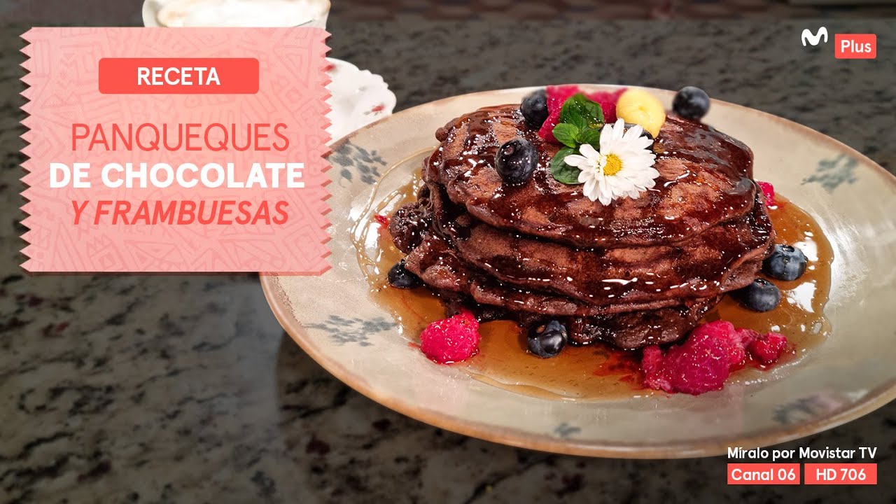 Receta: Panqueques de chocolate y Frambuesas | Ximena en Casa