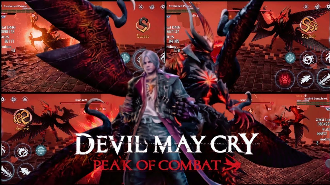 Dante ( Awakened Prince ) All Moveset | Highest Graphics | Devil May Cry: Peak of Combat Mobile