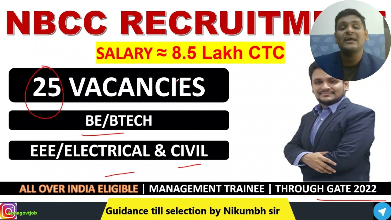 NBCC MANAGEMENT TRAINEE RECRUITMENT | LATEST GOVERNMENT JOB UPDATES IN ENGLISH (2023)