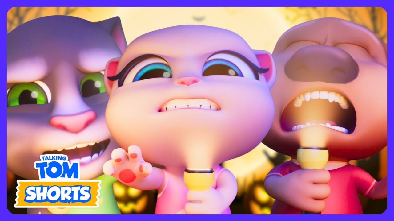 Talking Tom - Spökhistorier i mörkret! | Barnfilm | WildBrain Familjens Lekhus