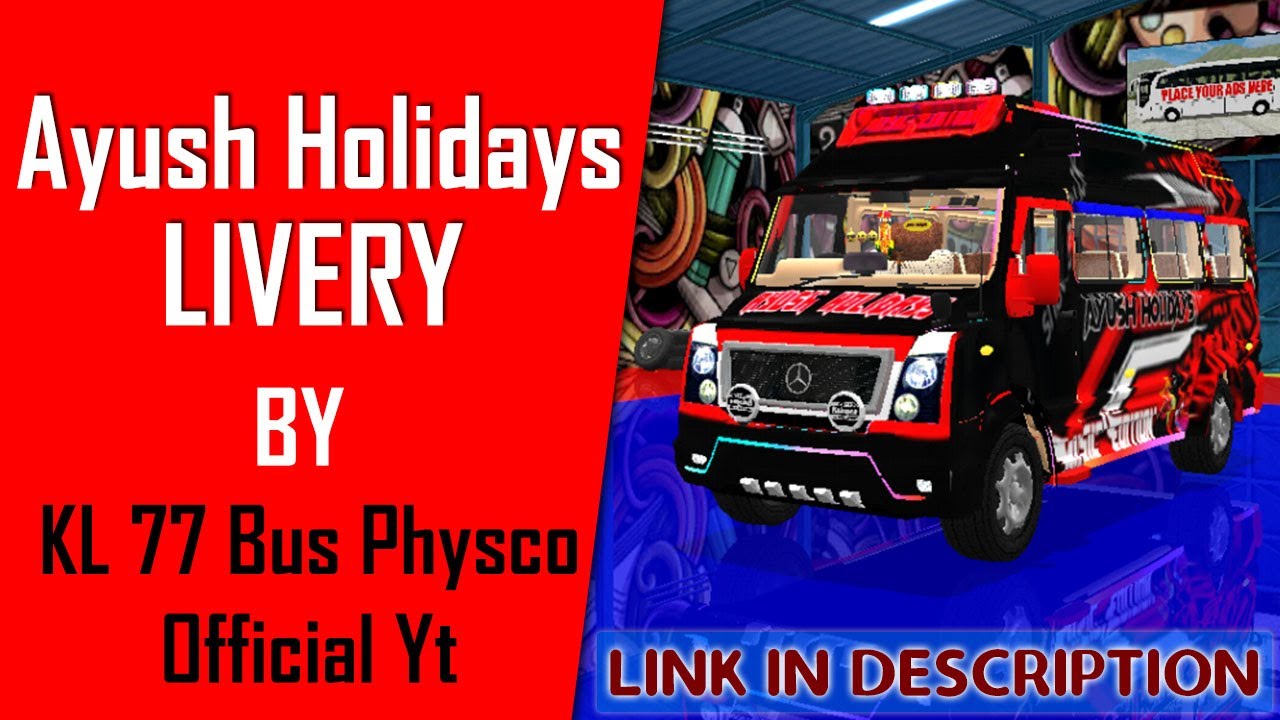 AYUSH HOLIDAYS LIVERY | for HariVids Traveller Mod | Bussid| Gaming with HariVids