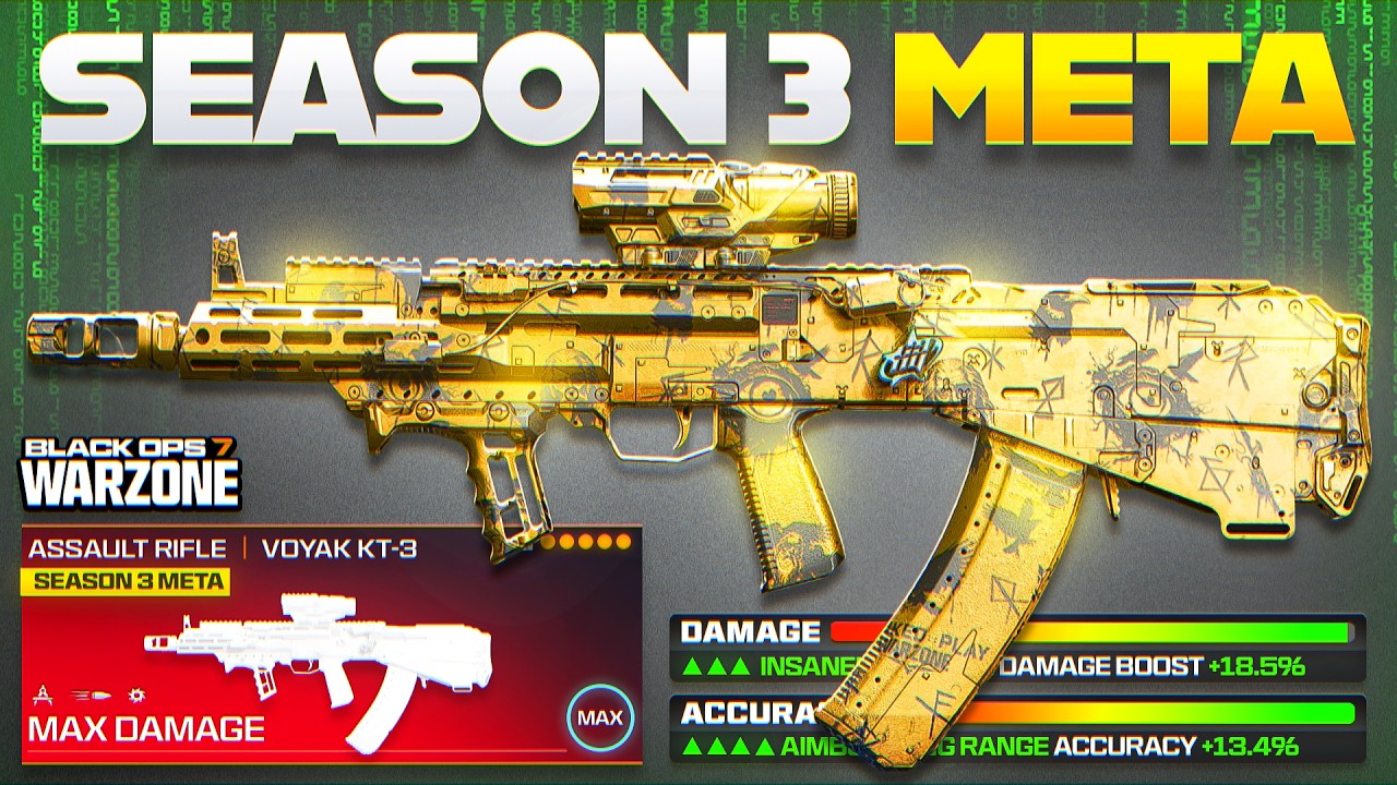 NOW the #1 BEST AR META LOADOUT in WARZONE BO7! (Best Voyak KT-3 Assault Rifle Class Setup)