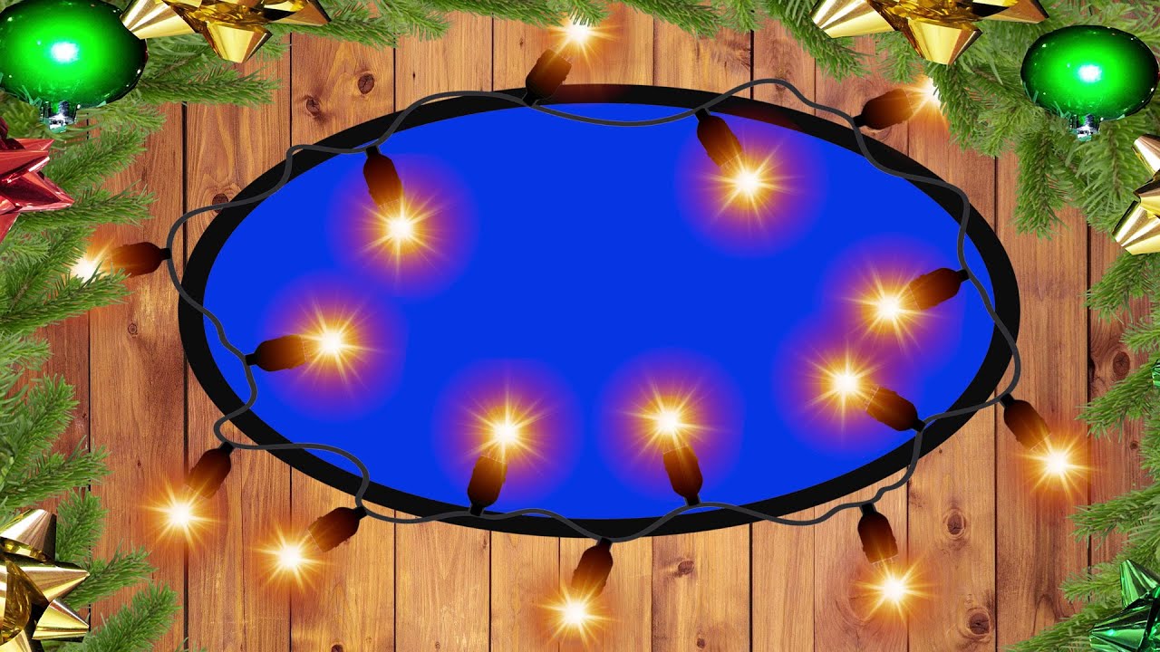 Glowing Christmas Lights Frame Animation
