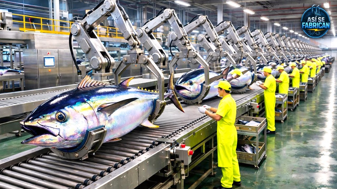 CÓMO se HACE EL ATÚN ENLATADO🥫| ASÍ se PROCESAN los ATUNES MÁS GRANDES DEL MUNDO 🐟