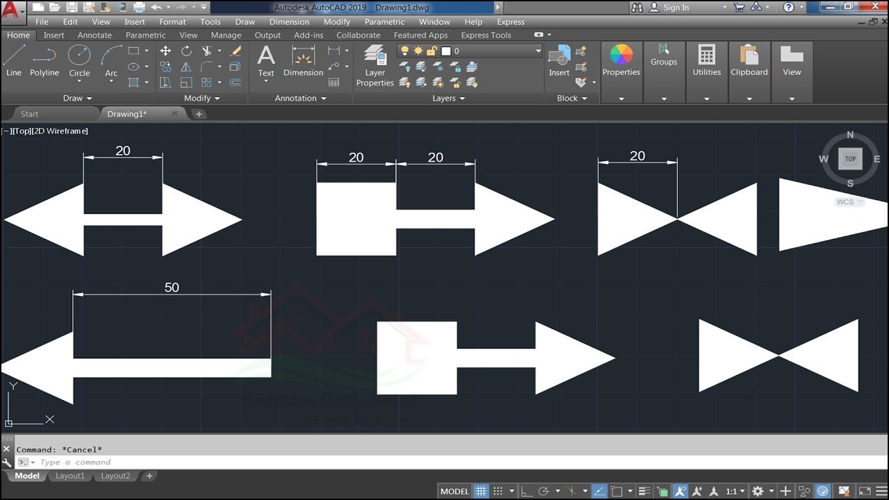 من حيل برنامج AutoCAD: طريقة عمل الأسهم وبعض الرموز باستعمال أمر واحد فقط