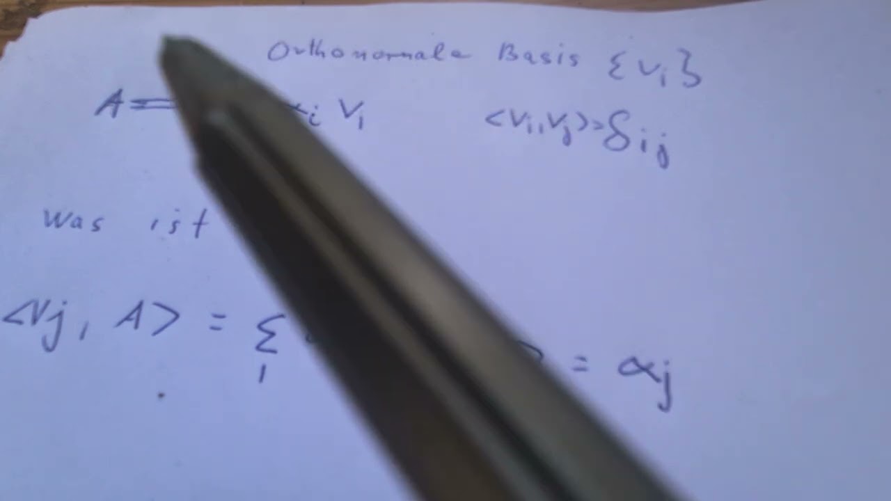 Vektorkomponenten bezüglich orthnomaler Basis