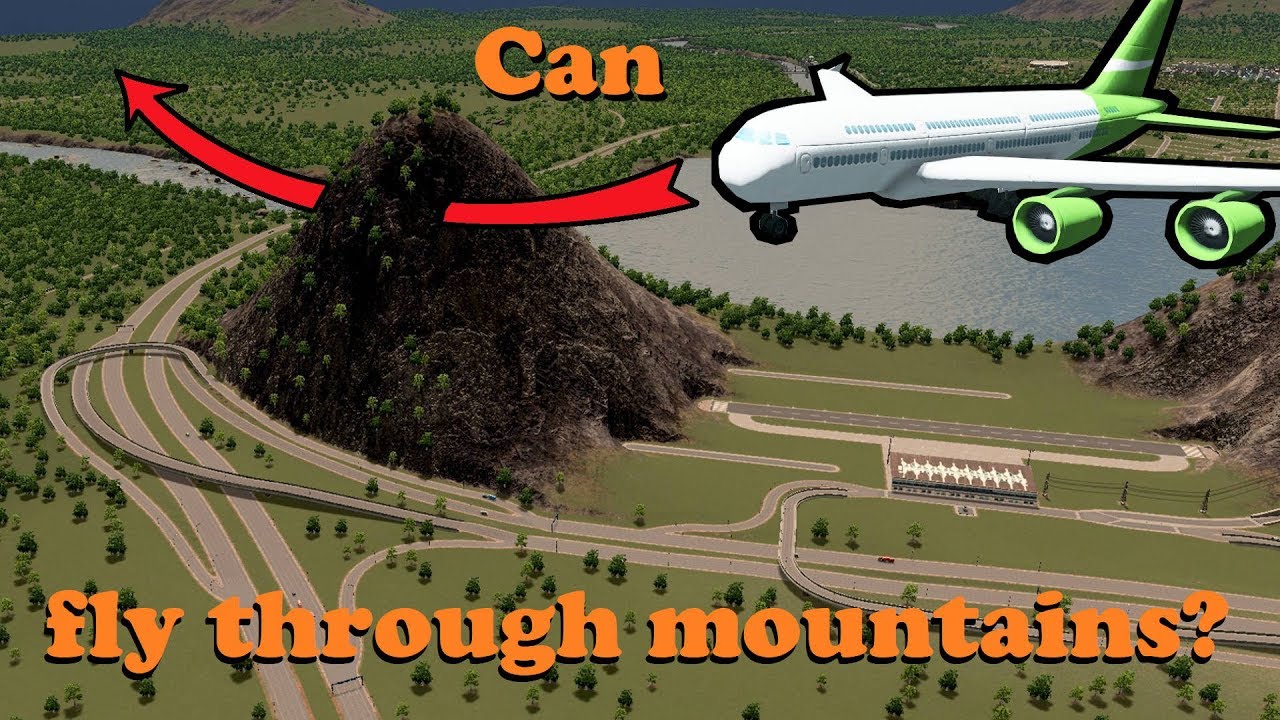 Can airplanes fly through mountains?! [Challenge]