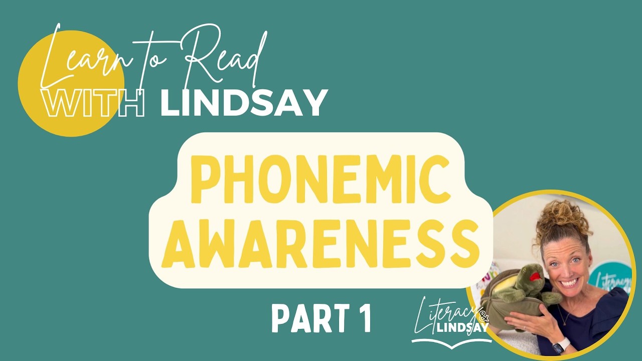 Learn to Read with Lindsay PART 1 - Phonemic Awareness Lesson for Kids and Toddlers
