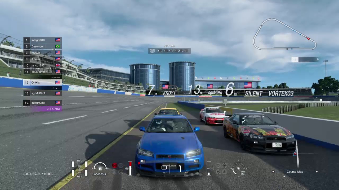 Gt Sport Nissan GTR r34 Giving Eveyone A Hard Time !!