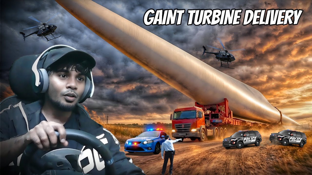 ETS2's CRAZY Wind Turbine Transport with FULL Police Protection