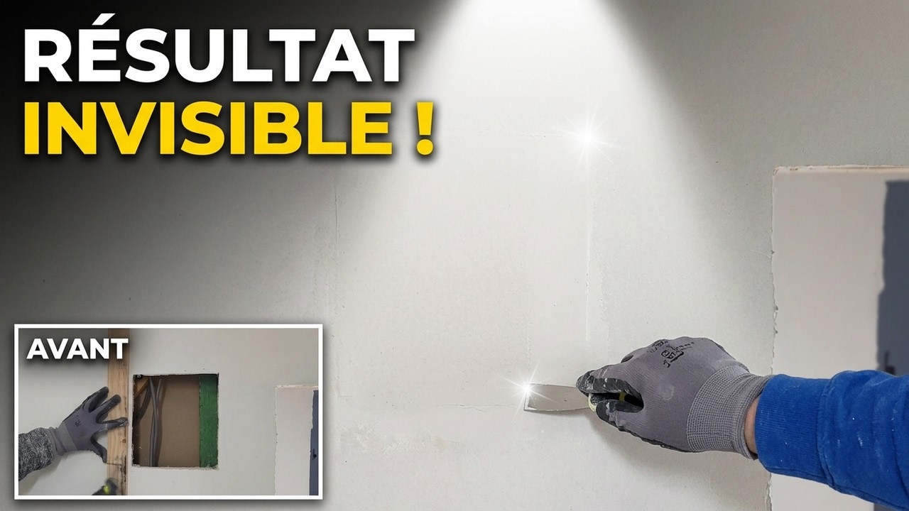 Reboucher les trous dans plaques de platre après électricité